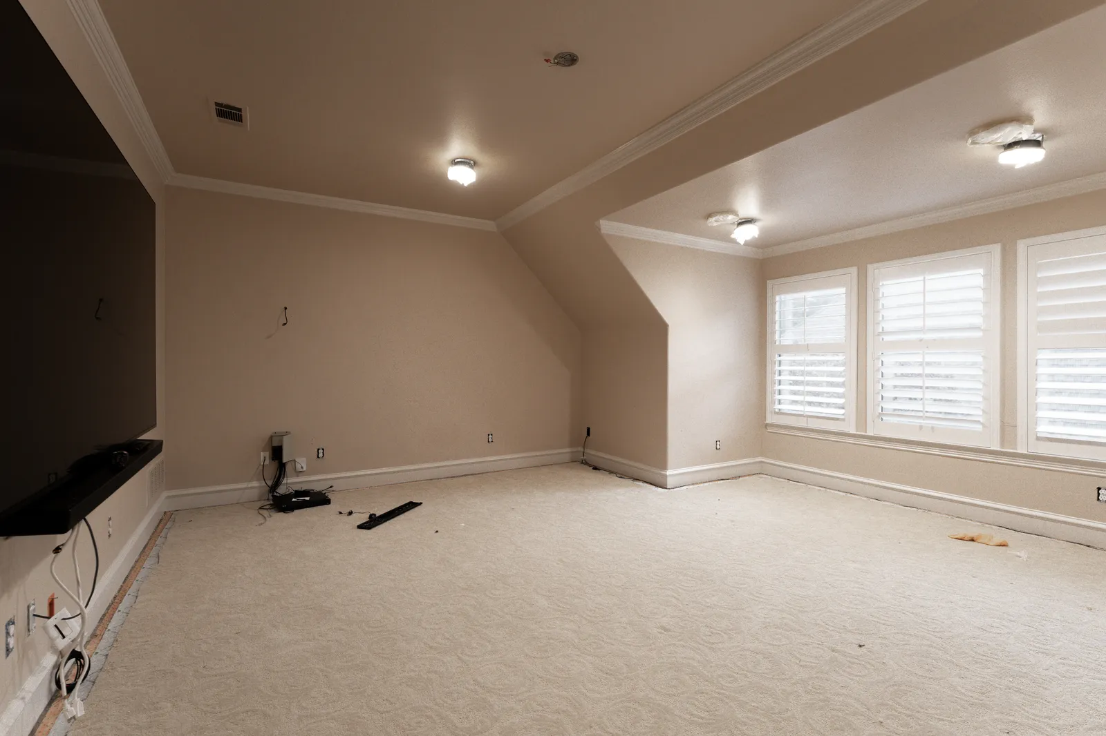 Prestwick Ln media room before the renovation