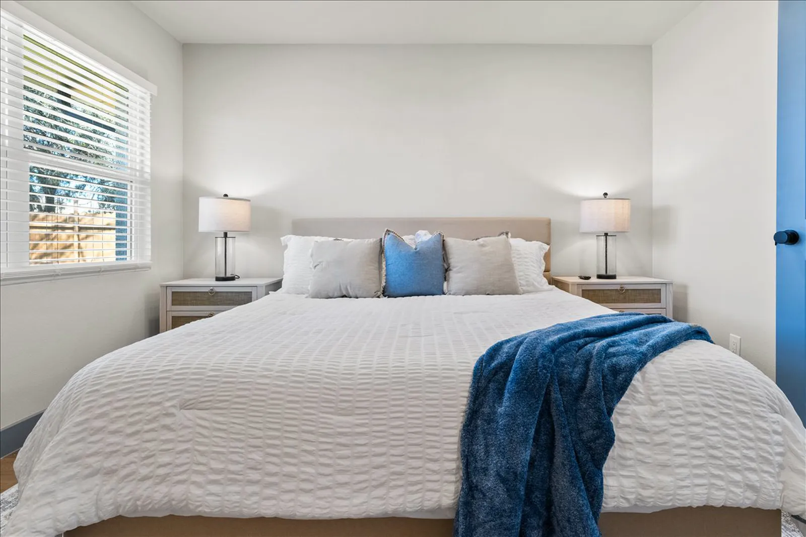 Primary bedroom after the renovation at Sherman St. in McKinney